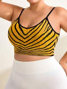 SHEIN Rhythm Era Soutien-gorge de sport sans armature style dos nageur pour femmes grandes tailles - Multicolore - Voir 3