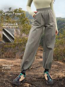 OutZeal Water Proof Wide Leg Drawstring Hem Long Sleeve Tear Resistant Nylon One-Piece Outdoor Adventure Jumpsuit Spring For Hiking