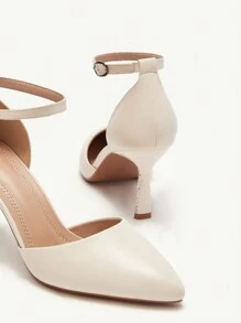 CUCCOO CHICEST Women's Fashion Elegant Apricot Ankle Strap High Heel Pumps, Suitable For New Year, Valentine's Day, Bride, Banquet, Wedding, Date, Holiday, Party Spring Shoes Spring Break Easter Prom Heels