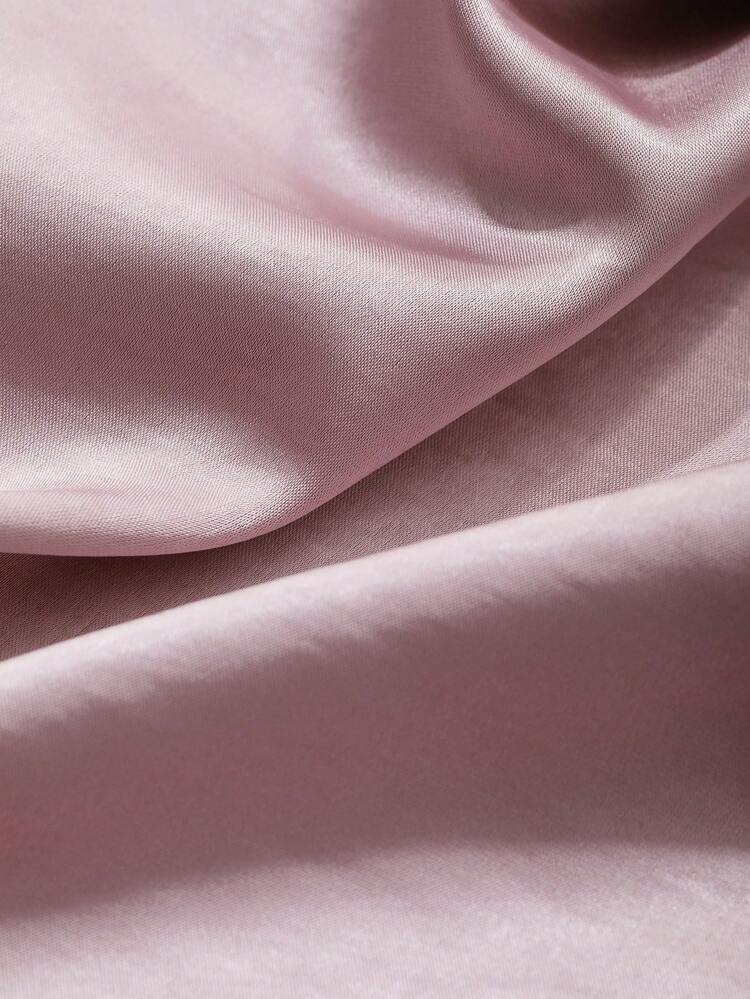 2pcs/Set Women V-Neck Cross Strap Top & Wide Leg Pants Set