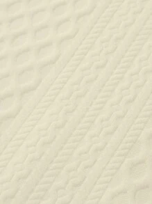 Manfinity Homme 男士休闲日常风，INS 短袖 Polo 衫，采用几何纹理提花针织面料。配有纽扣门襟，是夏威夷海滩度假、音乐节以及日常穿着的理想之选，也适合度假/派对穿着。 - 杏色 - 查看 5