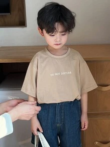 Dazy Kids Young Boy T-Shirt, Fall Clothing,Back To School Clothes - Beige - View 5