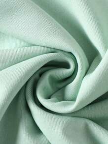 SHEIN Light Green Textured Young Boy Loose POLO Shirt - Green - View 6