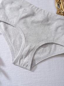 Bragas de algodón suave para niñas preadolescentes, gris - Gris - Ver 3