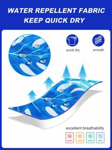 Manfinity Swimmode Shorts de baño con estampado tropical y cintura con cordón para hombres en vacaciones de playa - Multicolor - Ver 6