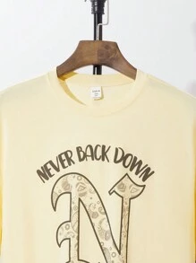 SHEIN Leap Crew 2 件青少年男孩休闲街头服饰镂空佩斯利印花短袖 T 恤和运动裤套装，春季服装 - 彩色 - 查看 4