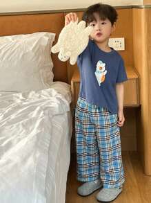 Dazy Kids Toddler Boys Home Clothes For Fall - Blue - View 4