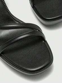 CUCCOO BIZCHIC Women's Fashionable Black Ankle Strap Minimalist Chunky Heel Comfortable Sandals, Suitable For Commuting, Date, Party, Holiday Spring Shoes Spring Break Easter - Black - View 10