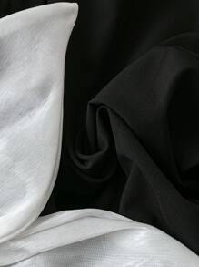 SHEIN LUNE Exquisite & Elegant  3D Flower Decor Plus Size Casual Long Sleeve Shirt - Black - View 5