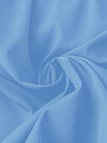 SHEIN LUNE Áo ba lỗ cổ tròn rộng rãi thường ngày đa năng cho nữ cỡ lớn - Màu xanh lam - Xem 3