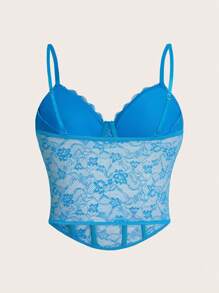 SHEIN ICON 大码纯色细肩带荷叶边下摆修身休闲上衣，夏季日常穿着