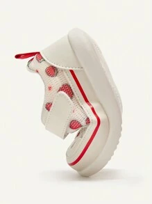 Cozy Pixies 4 Seasons Versatile Casual Mesh Strawberry Pattern Cute Soft Bottom Sport Sneakers For Toddler Girls - Beige - View 6