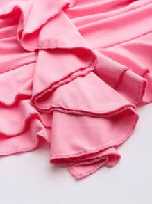 SHEIN Unity 女士纯色 V 领修身休闲背心 - 粉色 - 查看 8