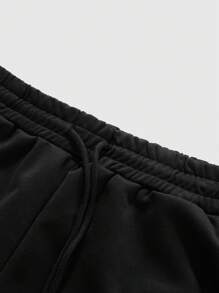 ROMWE MEN Men's Anime Print Drawstring Hooded Sweatshirt - Multicolor - View 7