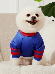 PETSIN 1pc Pet Dog/Cat Blue Chicago 98 Number & Letter Print Jersey, Stylish Casual Breathable Comfortable Sports T-Shirt