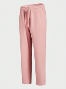 Manfinity VCAY 2pcs Fitted Single-Breasted Collar Casual Suit Set, Suitable For Everyday Wear - Baby Pink - View 10