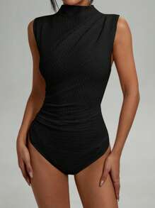 SHEIN Essnce Women's Casual Simple Stylish Everyday Bodysuit
