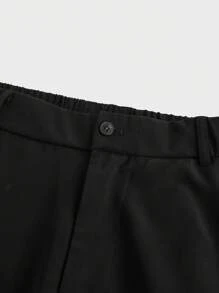 Manfinity VCAY 2pcs Men's Woven Fitted Notched Lapel Casual Suit Set, Suitable For Daily Wear, Christmas - Green - View 6