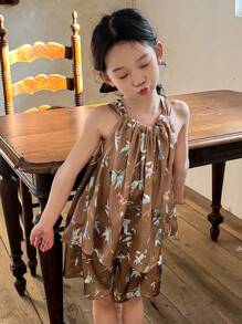 DAZY 2pcs/Set Young Girls Autumn Outfit - Khaki - View 4