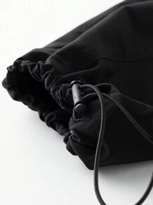Chillumni Men's Drawstring Waist Pocketed Tapered Casual Pants, Husband And Boyfriend Gifts For Friends Outdoor INS Versatile - Black - View 3