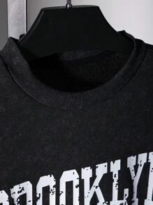Gym Rark Áo nỉ cổ tròn in chữ thường ngày cho nam - màu đen - Xem 3