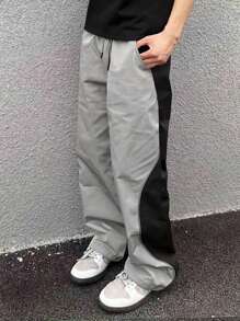 Claim Dot Men's Plain Color Casual Pants, Fashionable For Everyday Wear