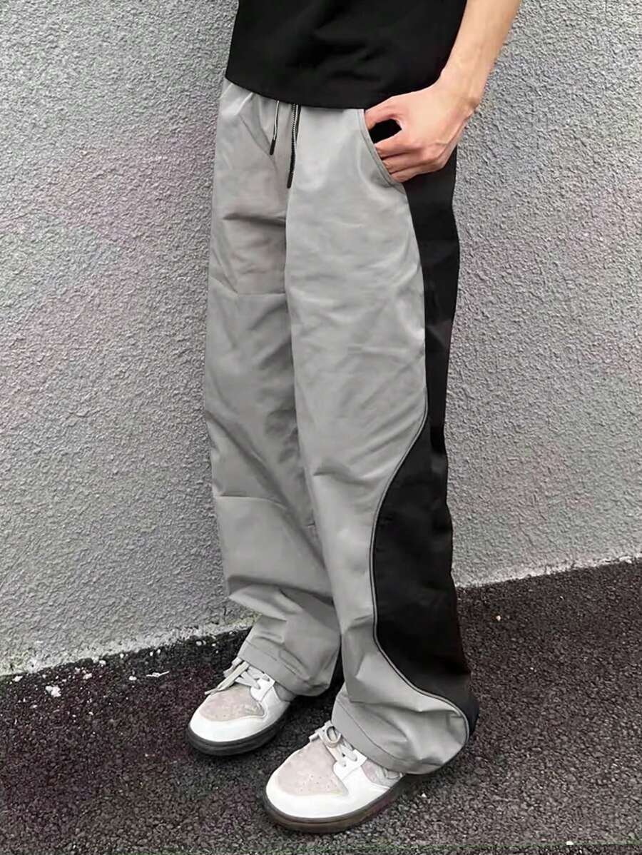 Claim Dot Men's Plain Color Casual Pants, Fashionable For Everyday Wear