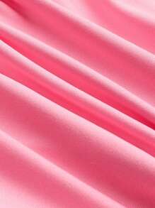 SHEIN Unity 女士纯色 V 领修身休闲背心 - 粉色 - 查看 6