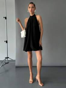 Siren Gaze Women's Casual Minimalist Fashion Mini Dress, For Everyday Wear