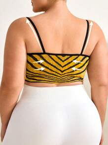 SHEIN Rhythm Era Soutien-gorge de sport sans armature style dos nageur pour femmes grandes tailles - Multicolore - Voir 2
