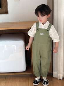 DAZY Young Boy Overalls, Fall Clothes - Green - View 6
