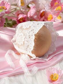 Newborn Baby Plain Color Lace Photography Hat
