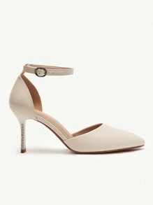 CUCCOO CHICEST Women's Fashion Elegant Apricot Ankle Strap High Heel Pumps, Suitable For New Year, Valentine's Day, Bride, Banquet, Wedding, Date, Holiday, Party Spring Shoes Spring Break Easter Prom Heels