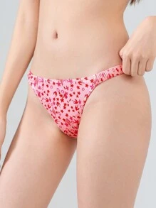 DAZY Spring Break Women Summer Beach Random Printed Cute Swimwear Bottom - Pink - View 8