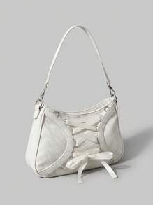 ROMWE Kawaii 芭蕾风格紧身胸衣包，配白色蝴蝶结，非常适合情人节约会和日常通勤