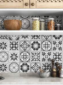 1 卷地中海风格加厚防水自粘厨房和浴室装饰墙贴，3 种尺寸可选：11.81*47.24、11.81*94.49、11.81*141.73 英寸 - 彩色 - 查看 4