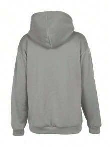 INAWLY Sudadera holgada con estampado de letras y hombros caídos, de uso casual para mujer en otoño