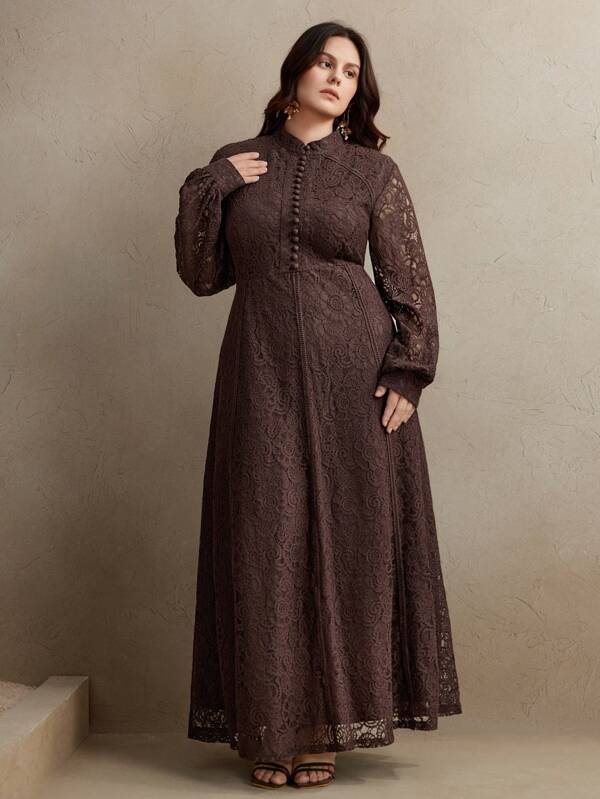 Anewsta Women's Lace Dress With Flared Bottom, Spring Outfits