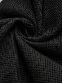 SHEIN LUNE New Summer & Spring Black Slit-Front Outdoor Sports Street Casual Color Block Shorts