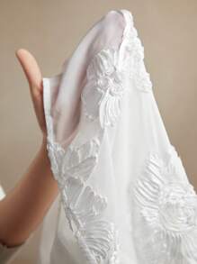 Anewsta قميص فرنسي كلاسيكي للنساء مطرز بالأزهار الشفاف بأحجام كبيرة أبيض بأكمام طويلة لإطلالات الربيع للنساء - أبيض - مشاهدة 8