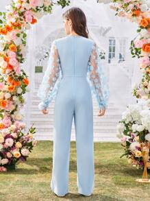 Teen Girl Simple Fashionable Casual Daily Jumpsuit