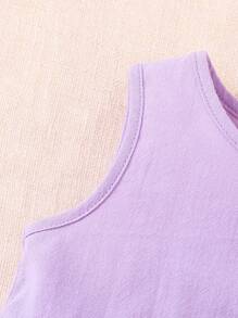 Souflis Souflis 2 stuks paarse elegante, luxe en schattige casual outfits voor babymeisjes, lente/zomer