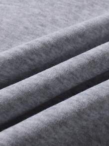 INAWLY Women Solid Color Drawstring Waist Pocket Casual Sweatpants - Light Grey - View 4