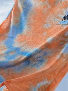 SHEIN Áo tank top cổ tròn vai rộng, phong cách tối giản thường ngày cho bé trai, kiểu dáng nghỉ dưỡng, họa tiết cây dừa, nhuộm tie-dye, cây nhiệt đới, thích hợp cho bãi biển và đồ bơi, phù hợp cho mùa hè. - Nhiều màu - Xem 7