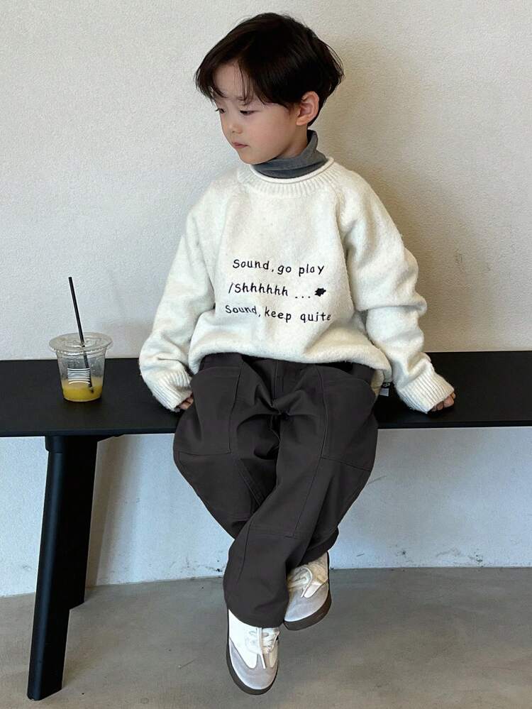 Kids Autumn Clothes, Young Boy Big Pocket Pants