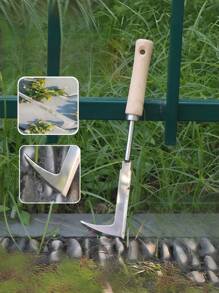 SHEIN 1pc Garden Weeding Tool - Weeding Puller, L-Shaped Manual Crack Weeder. Extractor Removal, Agricultural Bonsai Supplies Hand Tool