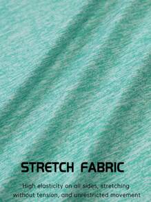 Manfinity Sport Corelite Áo thun thể thao tay ngắn Raglan họa tiết hình học bên hông dành cho nam - màu xanh lá - Xem 4