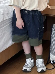 Dazy Kids Toddler Boys Denim Shorts - Blue - View 1