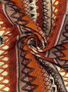 Breezaya Bohemian Style Striped Women's Casual Long Sleeve T-Shirt Fall Cloth For Women - Multicolor - View 7