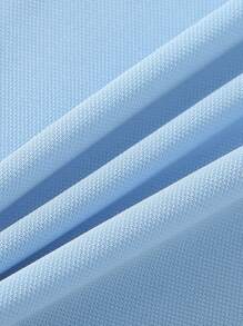 SHEIN 年轻男孩简约时尚休闲日常短袖 Polo 衫 - 淺藍色 - 查看 6